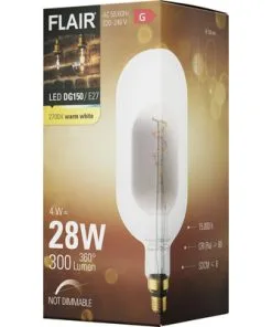 FLAIR LED Lamp E27/4W DG150 Warmwit Helder/rookglas -Binnenverlichting Verkoopwinkel DV 8 10445657 03 4c DE 20220329051654