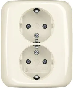 BUSCH-JAEGER SI Inbouw Wandcontactdoos (wcd) 2-voudig RA Crème