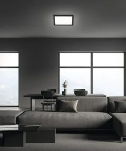 BRILONER LED-paneel 7153-415 Met Backlight 19x19 Cm Neutraalwit Zwart