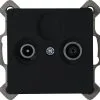 KOPP Paris Inbouw Wandcontactdoos RTV Mat Zwart