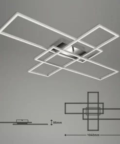 BRILONER LED Plafondlamp 3504-018 Stepdim Warmwit Aluminium-chroom -Binnenverlichting Verkoopwinkel DV 8 10459442 02 4c DE 20210630104759