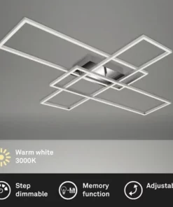 BRILONER LED Plafondlamp 3504-018 Stepdim Warmwit Aluminium-chroom -Binnenverlichting Verkoopwinkel DV 8 10459442 03 4c DE 20210630104759