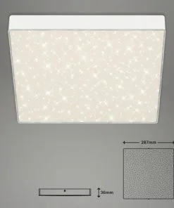 BRILONER LED Plafonniere 7078-416 Randloos Met Sterreneffect 29x29 Cm Neutraalwit Wit -Binnenverlichting Verkoopwinkel DV 8 10459446 01 4c DE 20210630121755