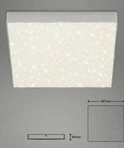 BRILONER LED Plafonniere 7078-414 Randloos Met Sterreneffect 29x29 Cm Neutraalwit Zilver -Binnenverlichting Verkoopwinkel DV 8 10459447 01 4c DE 20210630121755