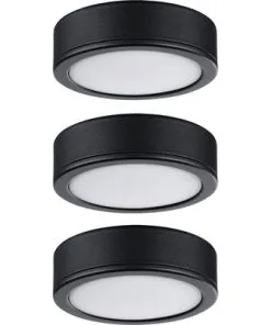PAULMANN LED Onderbouwverlichting Pukk Ø 65 Mm Zwart, 3 Stuks