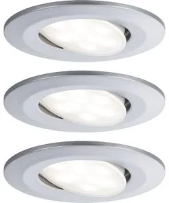 PAULMANN LED Inbouwspot Set Calla Ø 90 Mm Chroom Mat, 3 Stuks