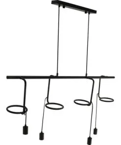 CHERICONI Hanglamp Anello 4-lichts Zwart -Binnenverlichting Verkoopwinkel DV 8 10461637 05 4c DE 20210918214652