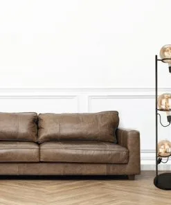 CHERICONI Vloerlamp Anello 3-lichts Zwart