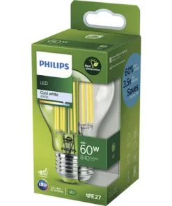 PHILIPS LED-lamp E27/4W A60 Neutraalwit Helder