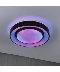 PAULMANN LED Plafonniere Spacycolor Ø 35 Cm RGBW Zwart