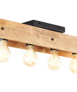 BRILLIANT Plafondlamp Calandra 4-lichts Hout-metaal Zwart -Binnenverlichting Verkoopwinkel DV 8 10470079 04 4c DE 20210707181751