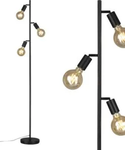 BRILONER Vloerlamp Kuglo 3-lichts Zwart -Binnenverlichting Verkoopwinkel DV 8 10470129 03 4c DE 20211231134756