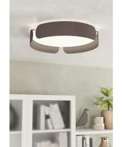 EGLO LED Plafonniere Valcasotto Ø 37 Cm Mokka