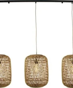 CHERICONI Hanglamp Diagonaal 3-lichts Ø 32 Cm Rotan