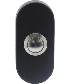 INTERSTEEL Beldrukker Ovaal 65x30 Mm Zwart