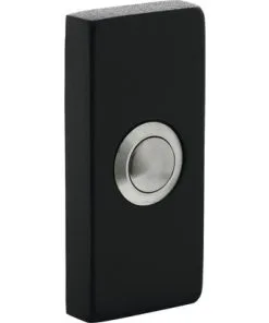 INTERSTEEL Beldrukker 65x30 Mm Zwart