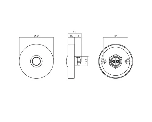 INTERSTEEL Beldrukker Ø 53 Mm RVS 2 INTERSTEEL Beldrukker Ø 53 Mm RVS - Afbeelding 2