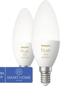 PHILIPS Hue White Ambiance LED-lamp E14/4W B39 Instelbaar Wit, 2 Stuks 11 PHILIPS Hue White Ambiance LED-lamp E14/4W B39 Instelbaar Wit, 2 Stuks -Binnenverlichting Verkoopwinkel DV 8 10476561 07 4c DE 20230123074654