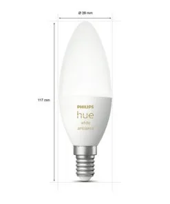 PHILIPS Hue White Ambiance LED-lamp E14/4W B39 Instelbaar Wit, 2 Stuks 13 PHILIPS Hue White Ambiance LED-lamp E14/4W B39 Instelbaar Wit, 2 Stuks -Binnenverlichting Verkoopwinkel DV 8 10476561 08 4c DE 20220513141755