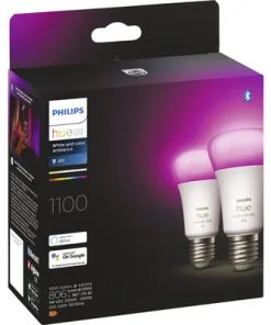 PHILIPS Hue White And Color Ambiance LED-lamp E27/9W A60 RGBW, 2 Stuks 12 PHILIPS Hue White And Color Ambiance LED-lamp E27/9W A60 RGBW, 2 Stuks -Binnenverlichting Verkoopwinkel DV 8 10476574 06 4c DE 20210810120303