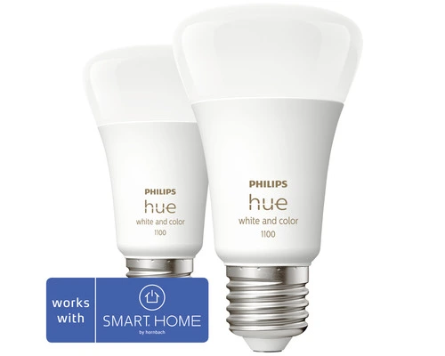 PHILIPS Hue White And Color Ambiance LED-lamp E27/9W A60 RGBW, 2 Stuks 4 PHILIPS Hue White And Color Ambiance LED-lamp E27/9W A60 RGBW, 2 Stuks - Afbeelding 4
