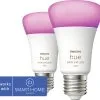 PHILIPS Hue White And Color Ambiance LED-lamp E27/9W A60 RGBW, 2 Stuks