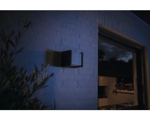 PHILIPS Hue White LED Buitenlamp Fuzo Vierkant Zwart 9 PHILIPS Hue White LED Buitenlamp Fuzo Vierkant Zwart - Afbeelding 9