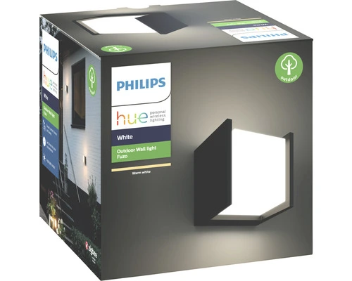 PHILIPS Hue White LED Buitenlamp Fuzo Vierkant Zwart 6 PHILIPS Hue White LED Buitenlamp Fuzo Vierkant Zwart - Afbeelding 6
