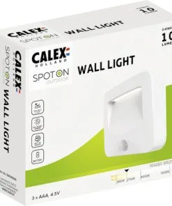 CALEX Spot On Outdoor Wandlamp Met Sensor Wit