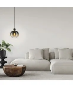 EGLO Hanglamp Oilella 1-lichts Zwart-bruin