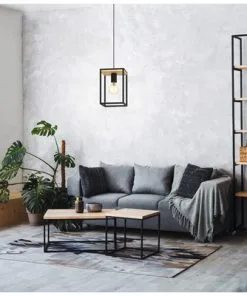 EGLO Hanglamp Libertad Zwart-hout