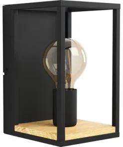 EGLO Wandlamp Libertad Zwart-hout