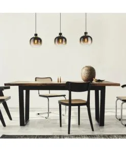 EGLO Hanglamp Oilella 3-lichts Zwart-bruin