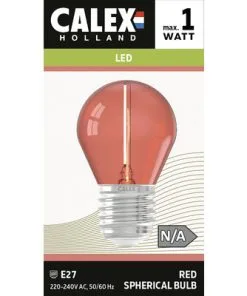 CALEX LED-lamp E27/0,5W Rood