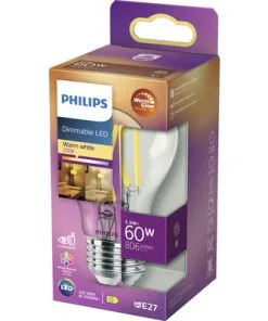 PHILIPS LED-lamp E27/5,9W A60 WarmGlow Helder -Binnenverlichting Verkoopwinkel DV 8 10493670 02 4c DE 20210922094800