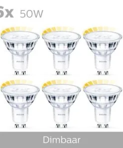 PHILIPS LED-lamp GU10/3,8W Reflectorvorm WarmGlow, 6 Stuks -Binnenverlichting Verkoopwinkel DV 8 10498118 04 4c NL 20211007214701