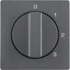 BERKER Q1 Centraalplaat Voor 3-standenschakelaar Antraciet