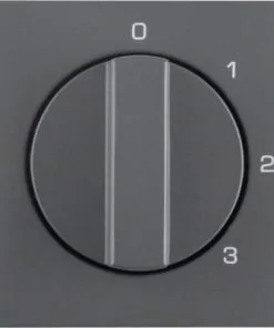 BERKER Q1 Centraalplaat Voor 3-standenschakelaar Antraciet