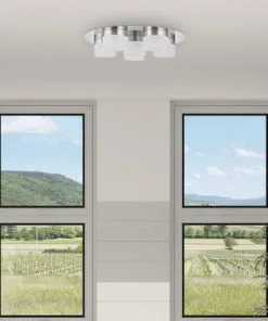 FLAIR LED Plafondlamp Azimech 6-lichts Chroom