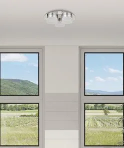 FLAIR LED Plafondlamp Azimech 3-lichts Chroom