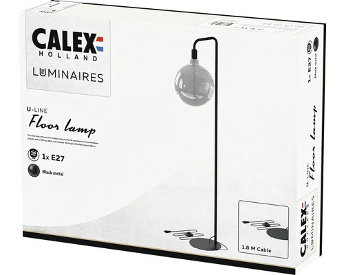 CALEX Vloerlamp U-Line Zwart 5 CALEX Vloerlamp U-Line Zwart - Afbeelding 5