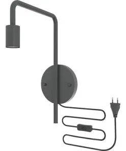 CALEX Wandlamp U-Line Zwart