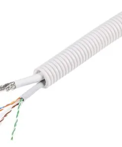 Q-LINK Flexibele Voorbedrade Buis Met UTP CAT6 + Coax Kabel 19 Mm 3/4" Grijs 25 M