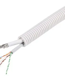 Q-LINK Flexibele Voorbedrade Buis Met UTP CAT6 + Coax Kabel 19 Mm 3/4" Grijs 50 M