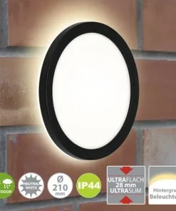 BRILONER LED Buitenlamp Frankfurt Met Backlight Ø 21 Cm Zwart -Binnenverlichting Verkoopwinkel DV 8 10533503 04 4c DE 20220203095733