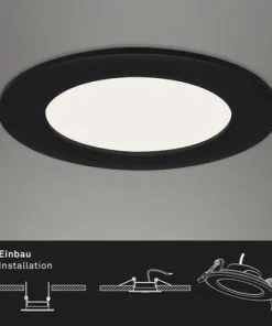 BRILONER LED Inbouwspot 7115 Ø 120 Mm Zwart -Binnenverlichting Verkoopwinkel DV 8 10537450 02 4c NL 20220211111652