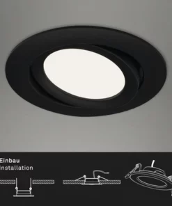 BRILONER LED Inbouwspot Set 7114 Ø 106 Mm Zwart, 3 Stuks -Binnenverlichting Verkoopwinkel DV 8 10537455 02 4c NL 20220211114657