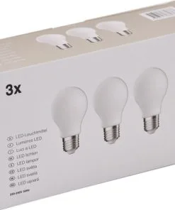 LED Lamp E27/4,5W A60 Daglichtwit Mat, 3 Stuks -Binnenverlichting Verkoopwinkel DV 8 10548774 04 4c DE 20221223101655