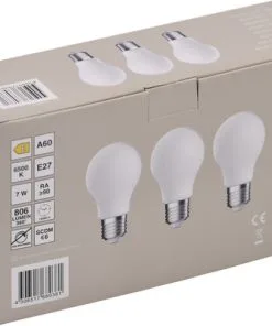 LED Lamp E27/7W A60 Daglichtwit Mat, 3 Stuks -Binnenverlichting Verkoopwinkel DV 8 10548776 03 4c DE 20221223101655