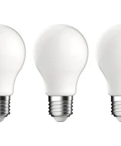 LED Lamp E27/8W A60 Daglichtwit Mat, 3 Stuks